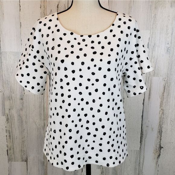 Postmark Abstract Polka Dot Top Sz S - Picture 1 of 6